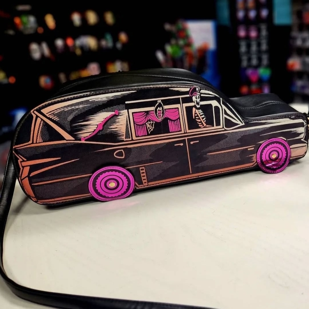 Unique Black and Pink Crossbody Bag